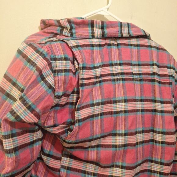 Stockodea Womens Medium Bike Shirt. Pink Flannel With Kevlar Inserts NWT - Picture 12 of 13